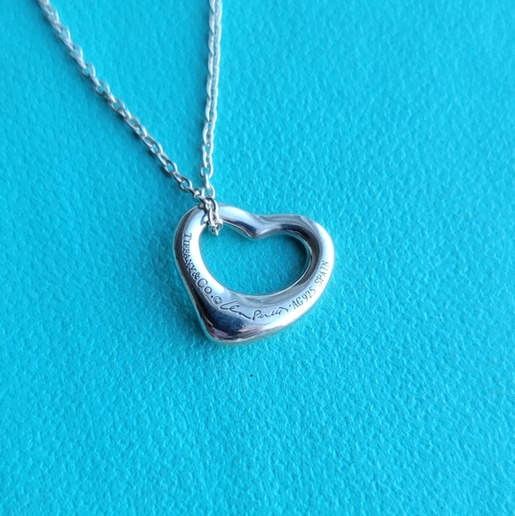 11mm Open heart pendant necklace - Picture 7 of 9